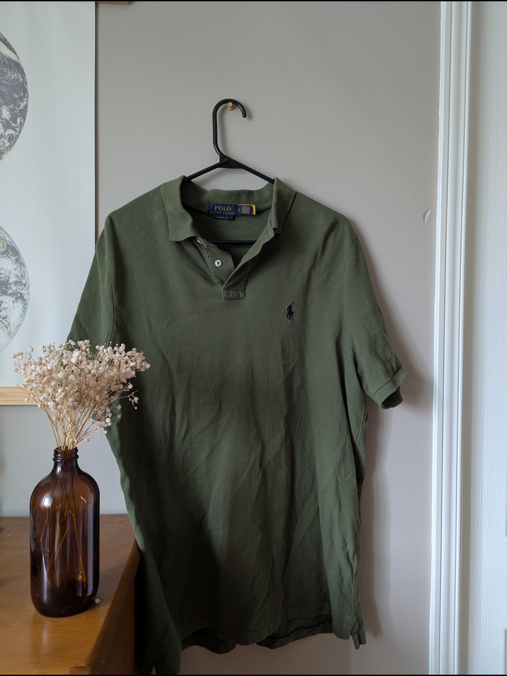 Ralph Lauren Men's Olive Polo with Embroidered Pony
